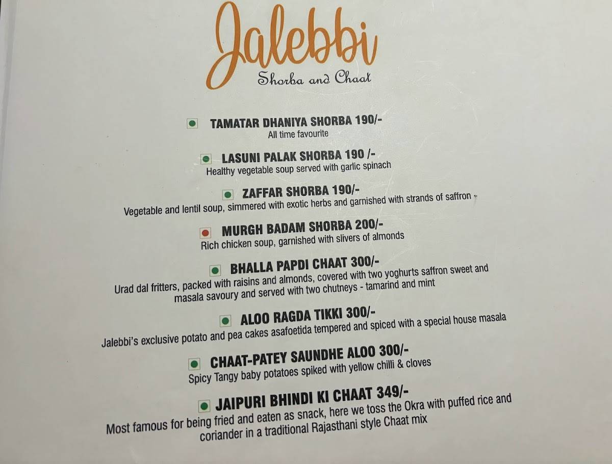 Jalebbi Multicuisine Family Restaurant menu