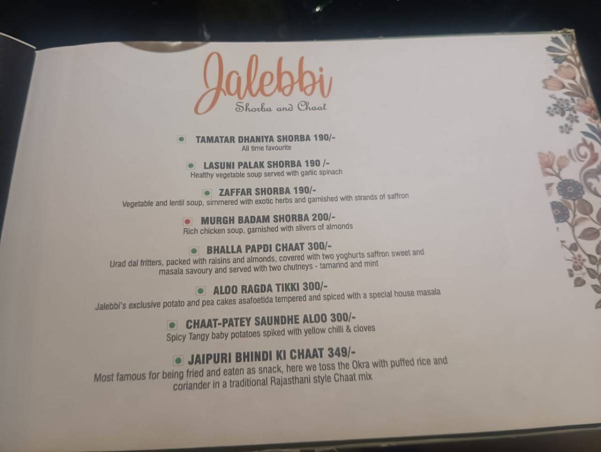 Jalebbi Multicuisine Family Restaurant menu