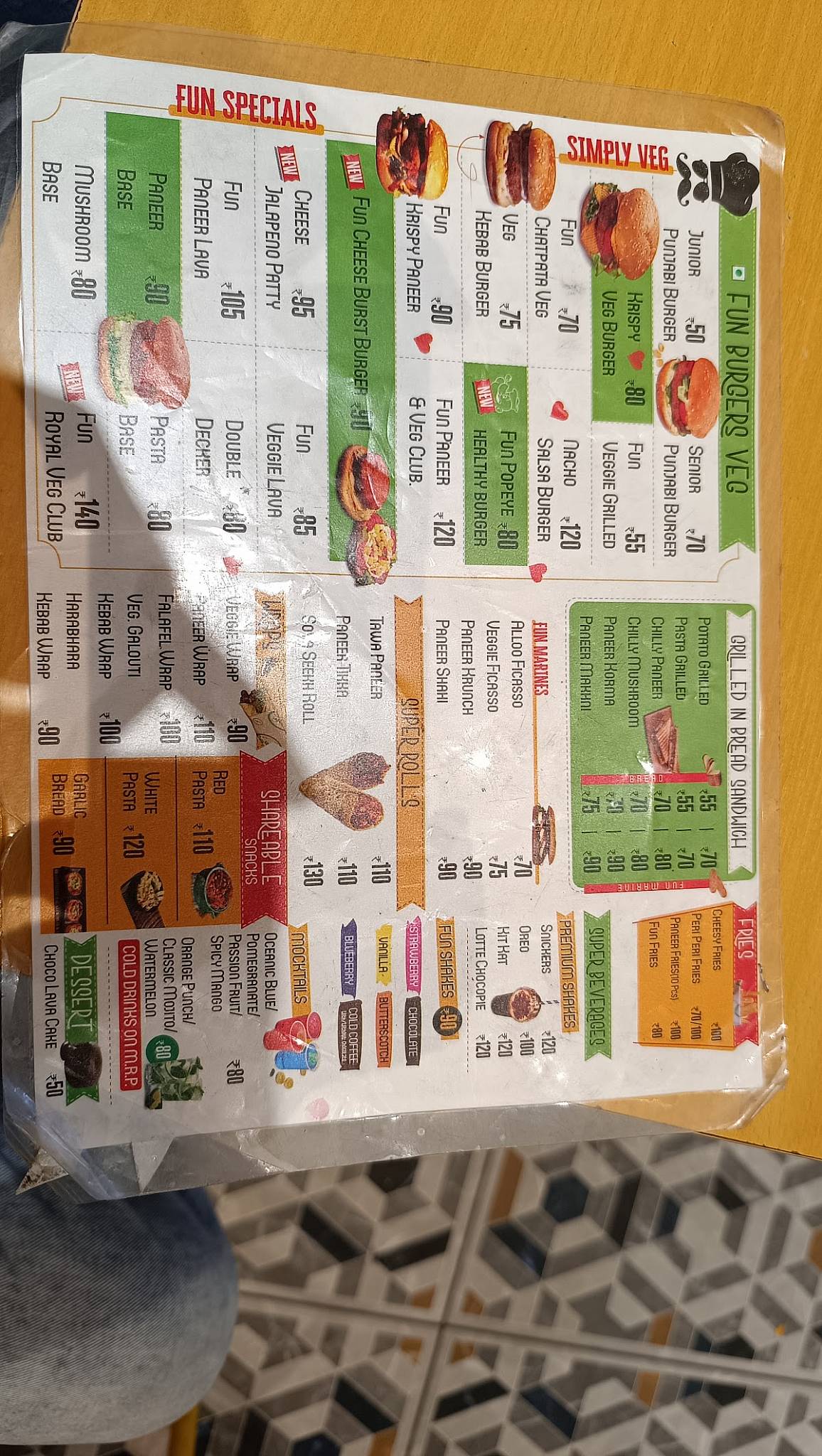 Fun Byte - Sandwich & Burger Shop menu