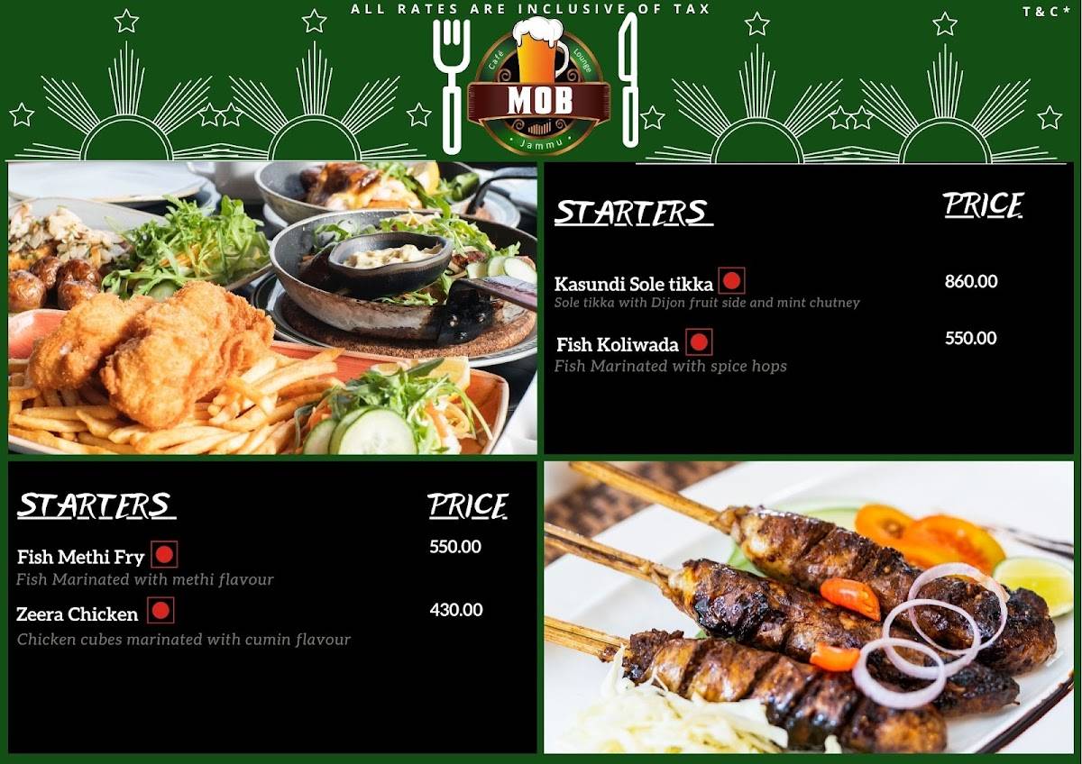 Ministry of Bars (MOB) - Lounge and Bar in Jammu menu