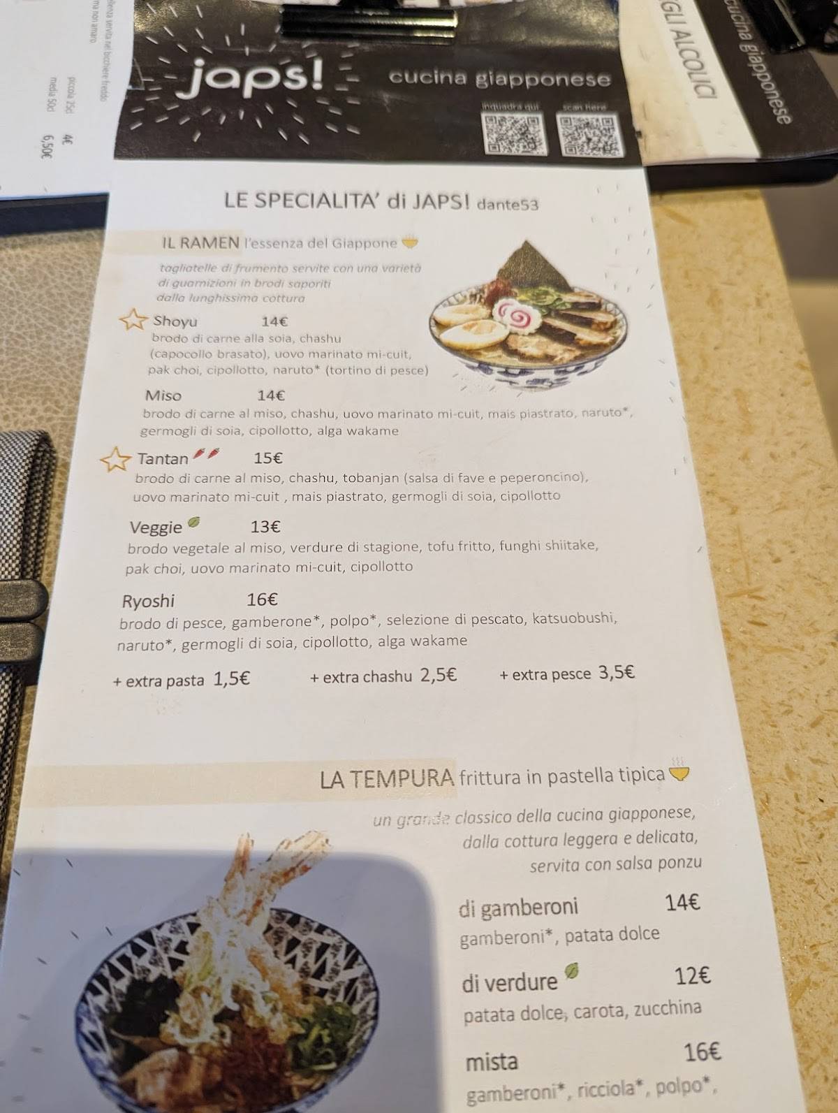 Menu di Japs! Sushi ē Ramen - Dante53 