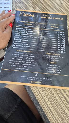 Restaurante Jatobá - Costela no Fogo de Chão cardápio