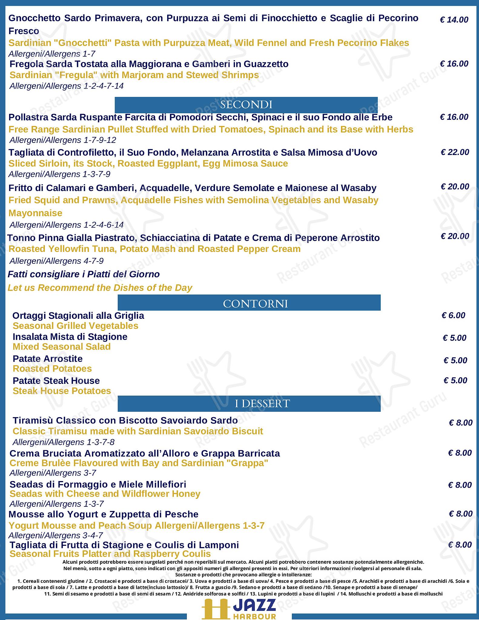 Menu di Jazz Harbour 