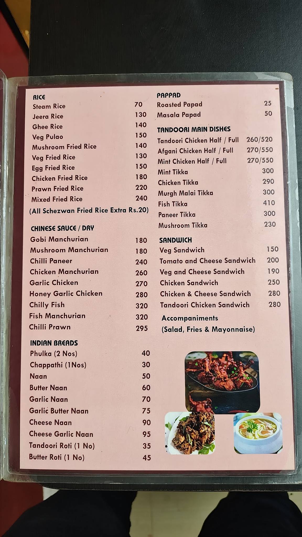 Jeffi Restaurant menu