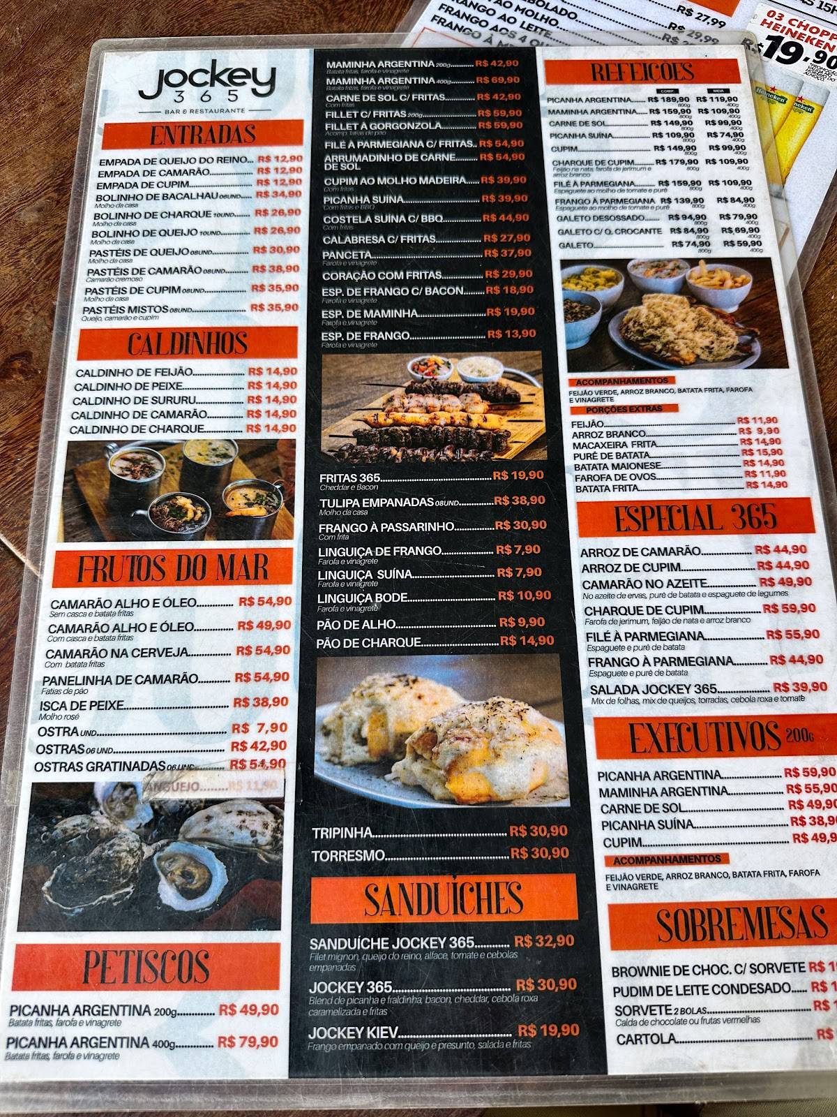 Jockey 365 cardápio