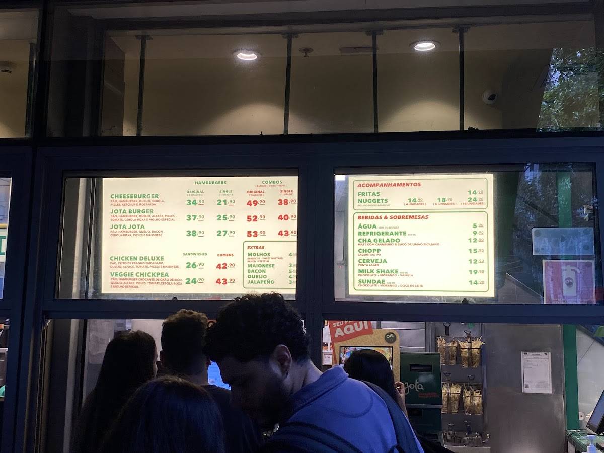 Jota Hamburgers - Shopping Cidade São Paulo cardápio