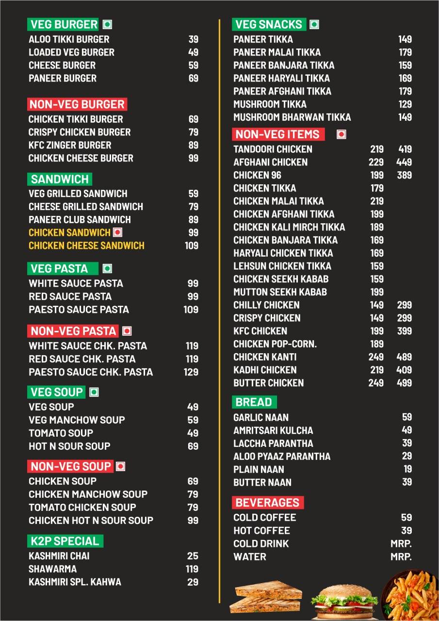 K2P menu