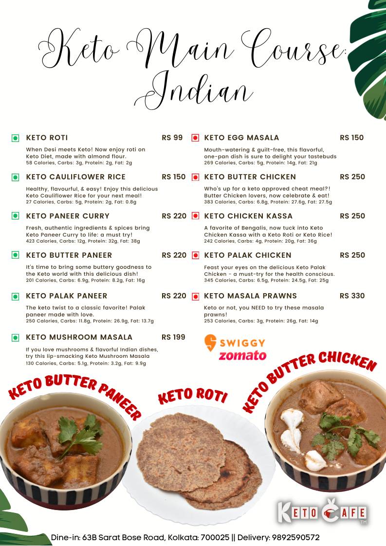 KETO CAFE menu