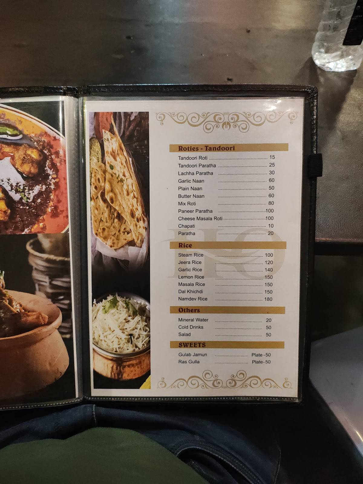 Orchid Restaurant menu