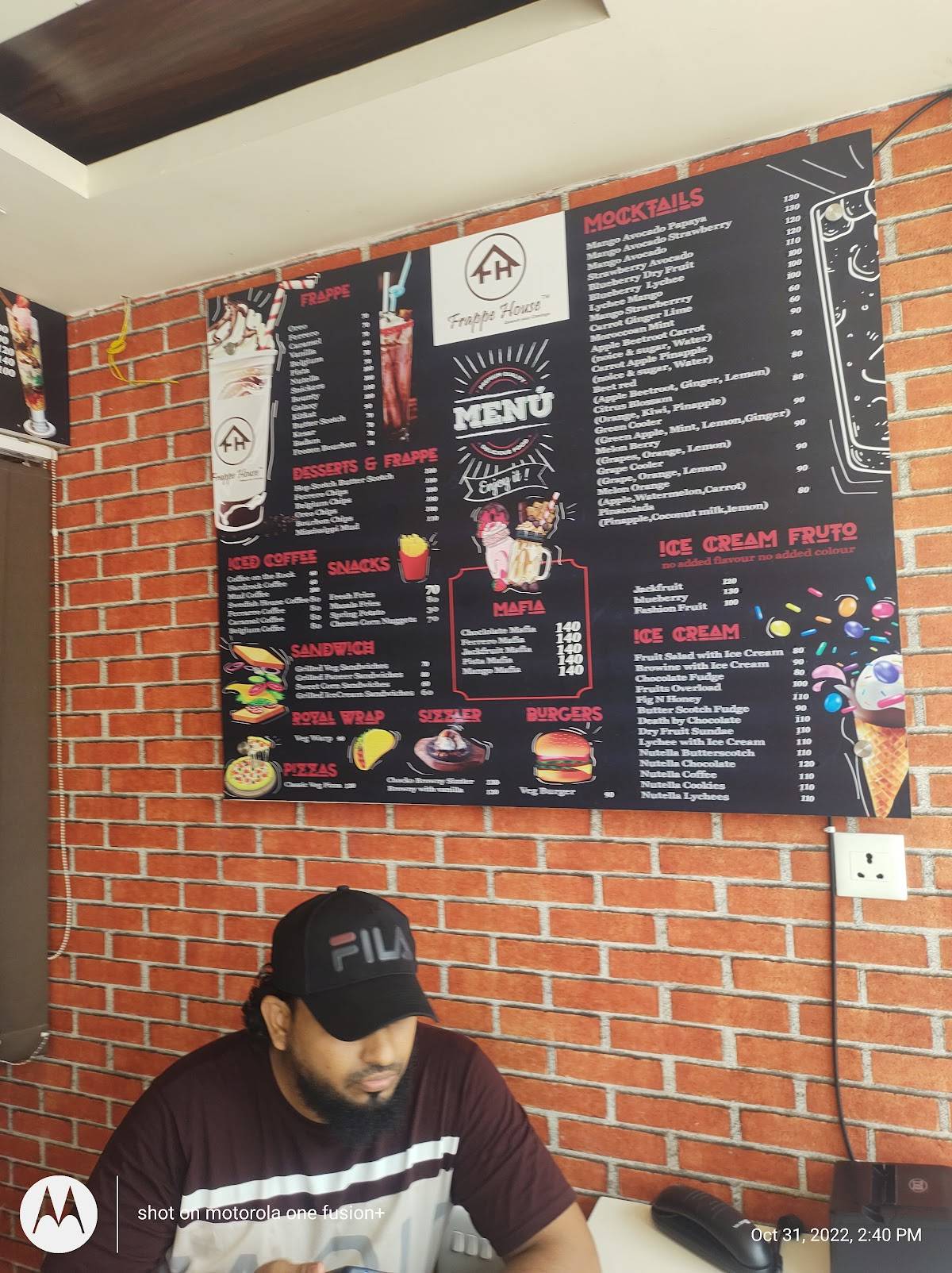 Frappe House menu