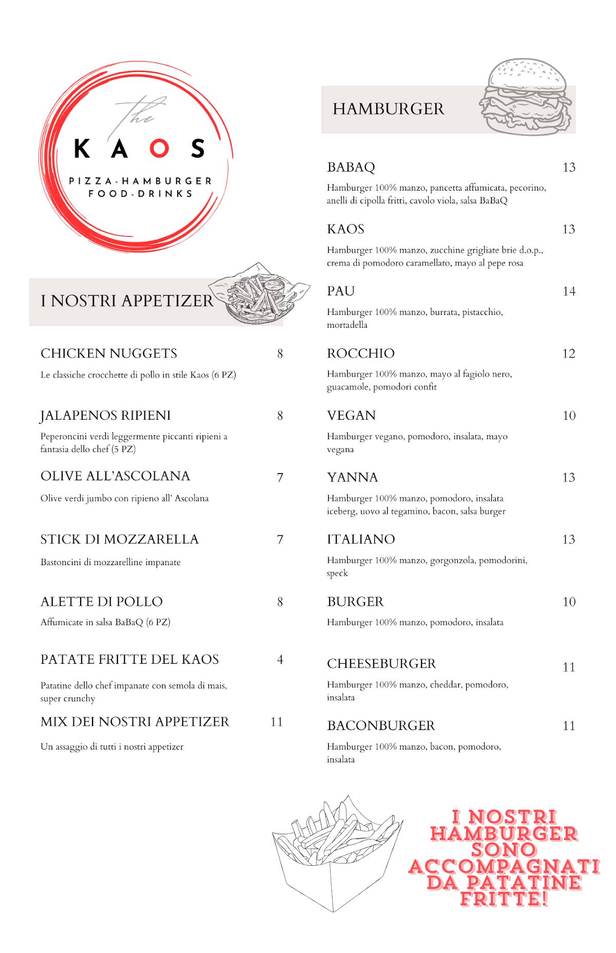 Menu di Kaos 