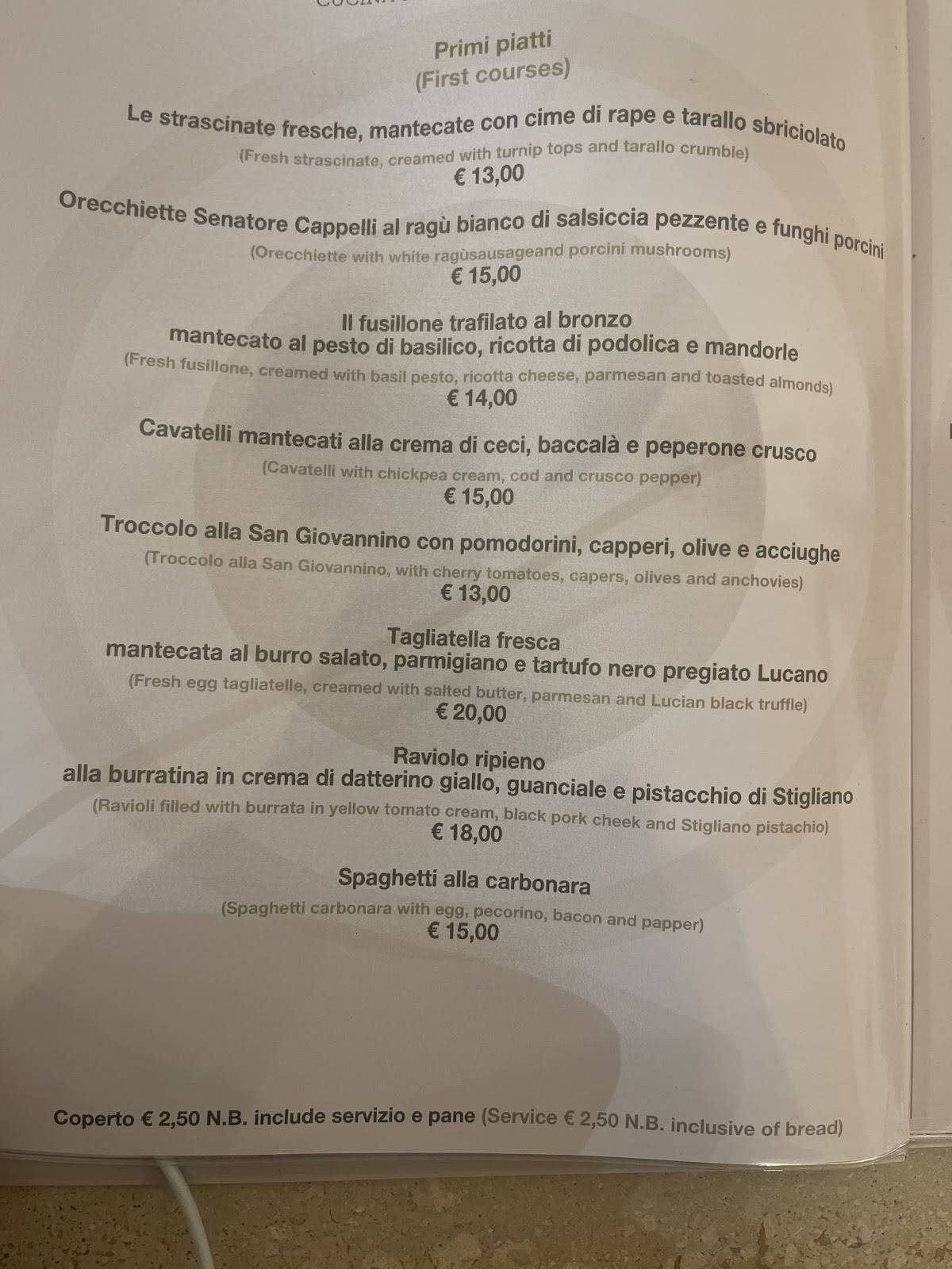 Menu di Kapunto 