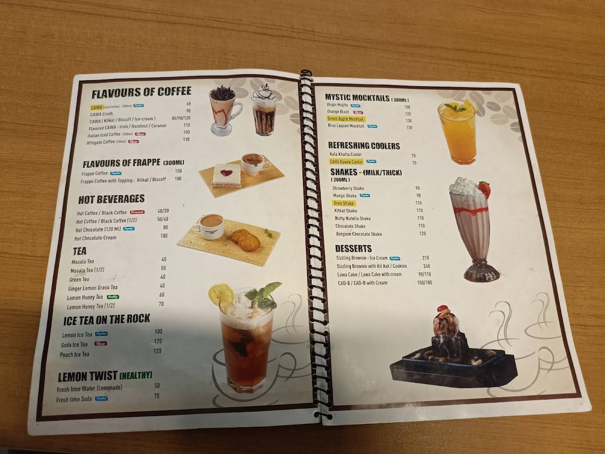 Pokket Café Karad [Biggest Café In Karad] menu