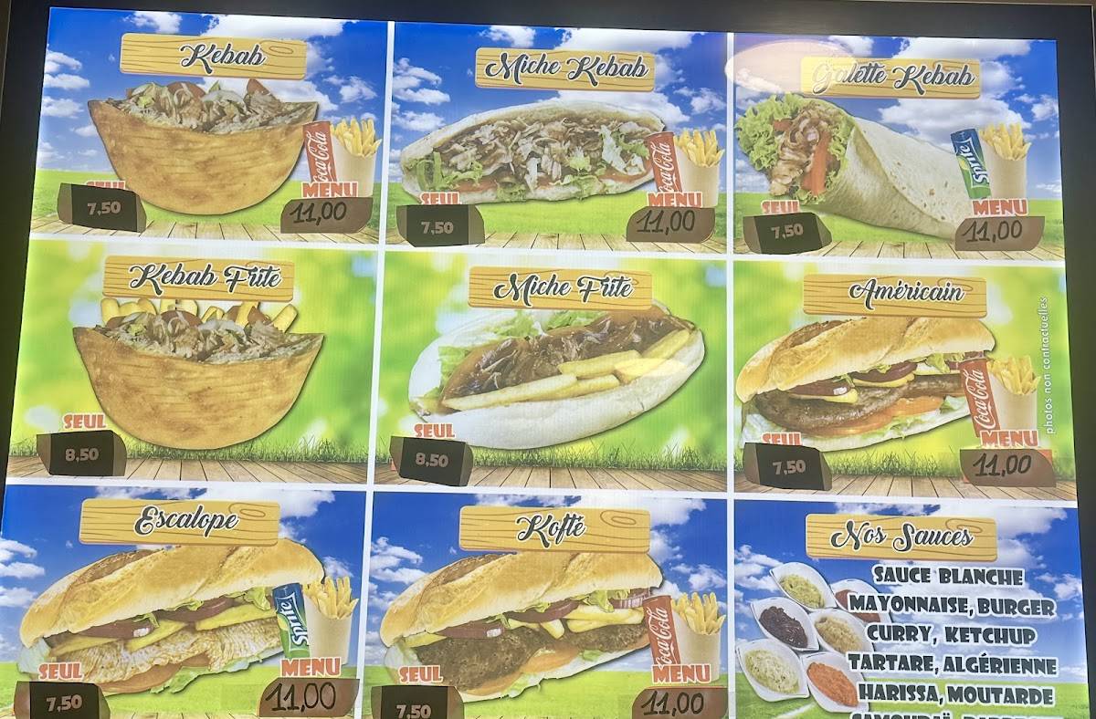 Menu de Kebab Charcot St.-Foy-Les-Lyon