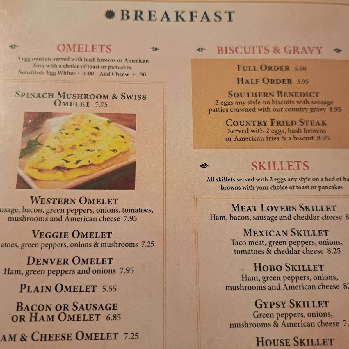 Menu at Good Table restaurant, Kentland