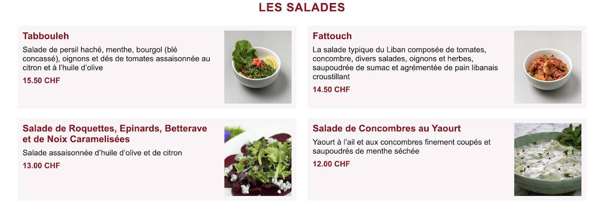 Menu di Keyann Lebanese café 