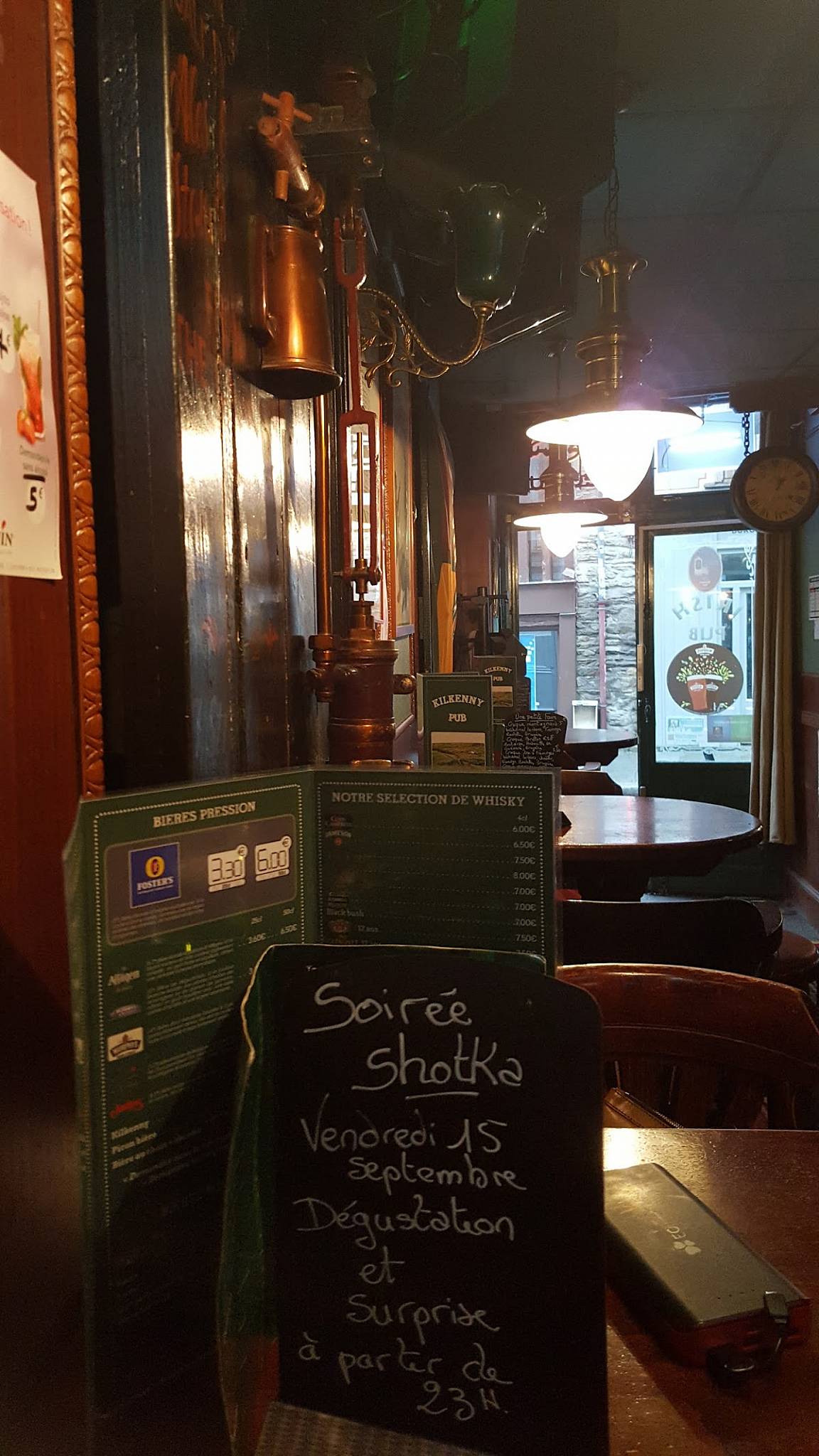 Menu de KilKenny's Pub