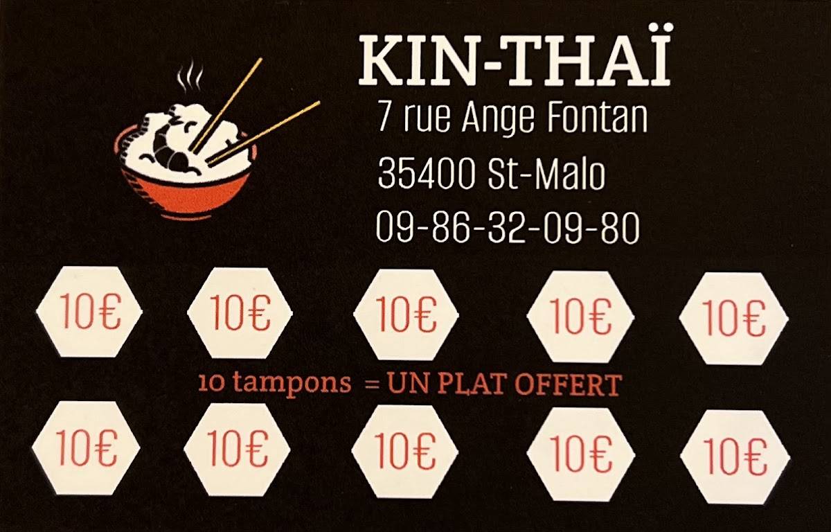 Menu de Kin Thai