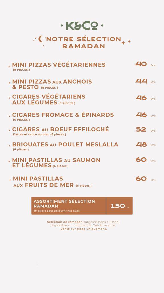 Menu de Kitchen & Co