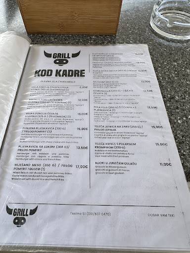 Menu di Kod Kadre 