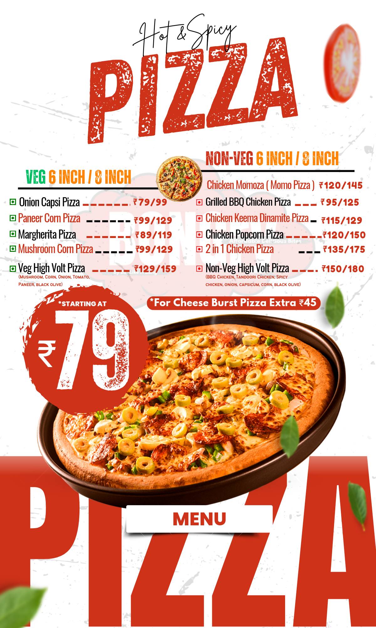 Bongry menu