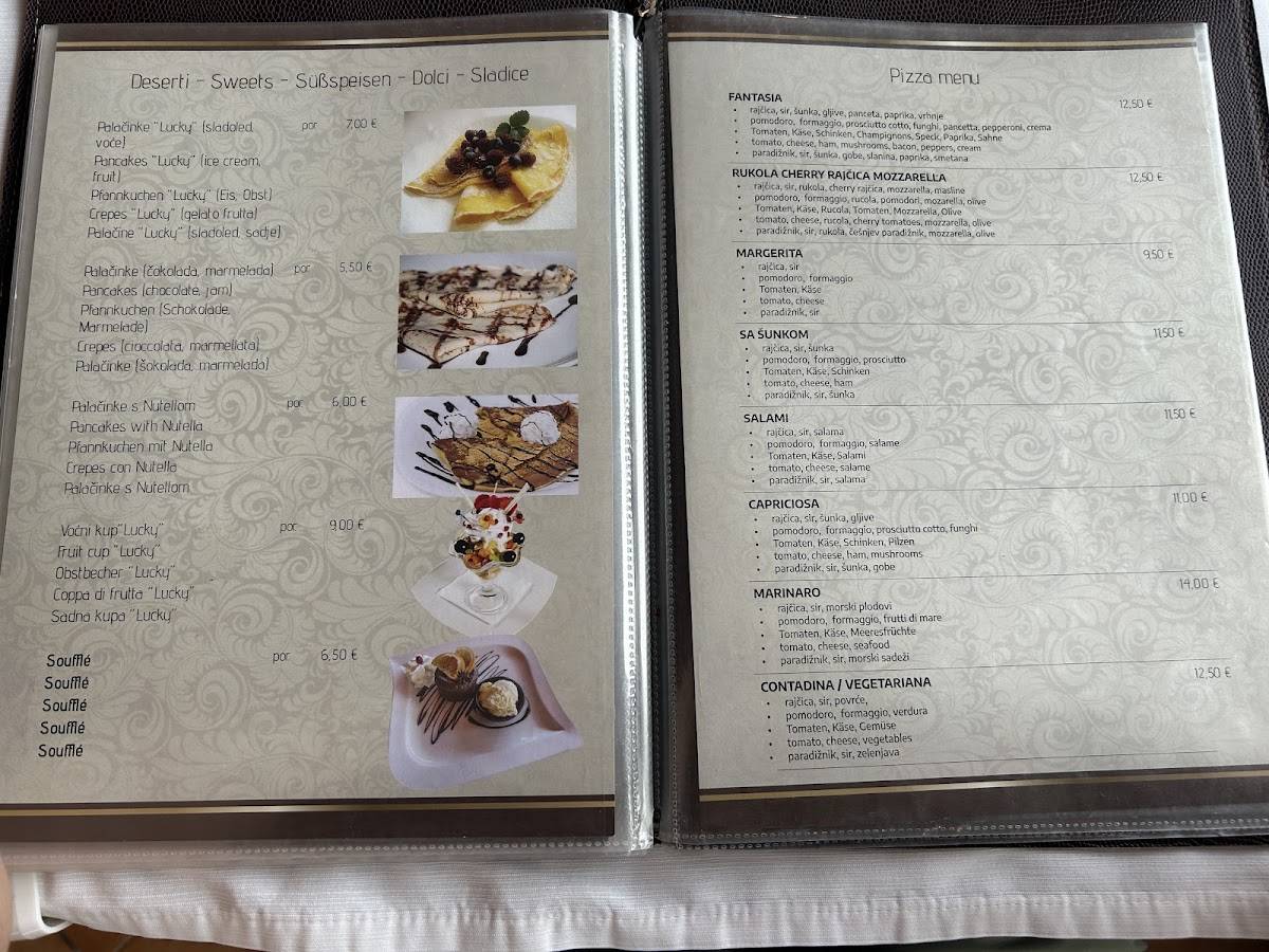 Menu di Konoba Lucky 