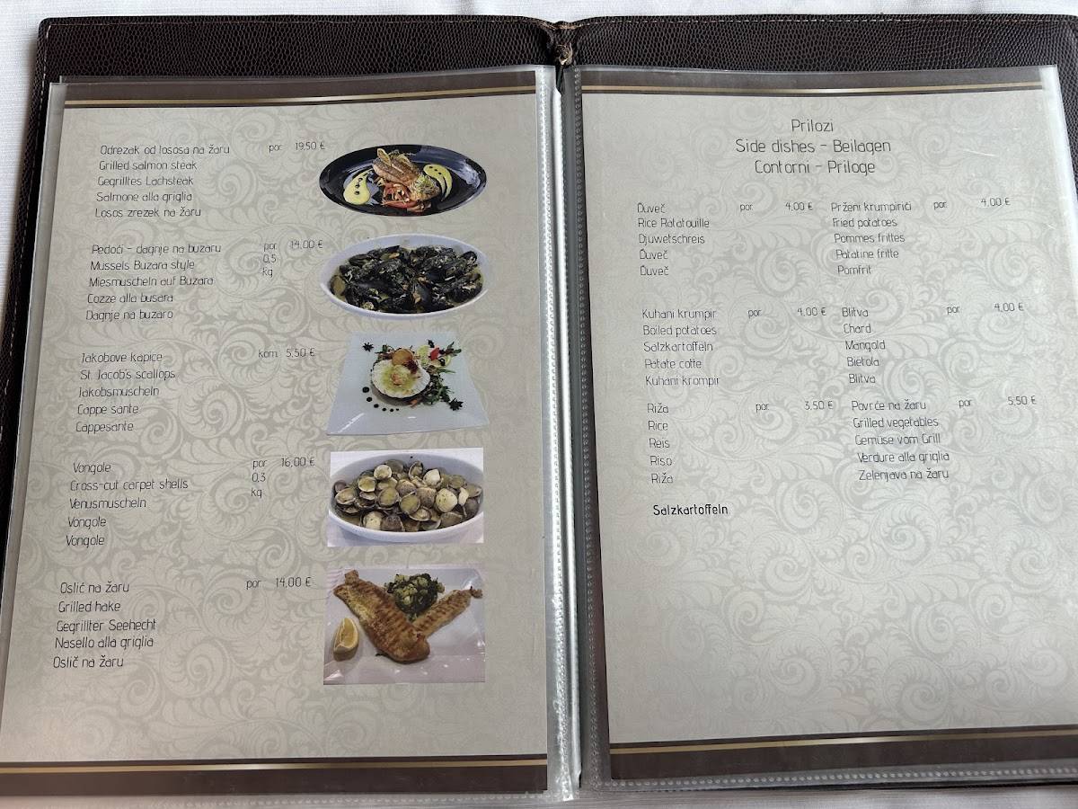 Menu di Konoba Lucky 