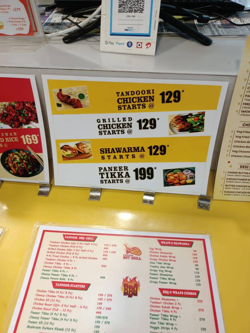 GRILL INN NIHARIKA menu