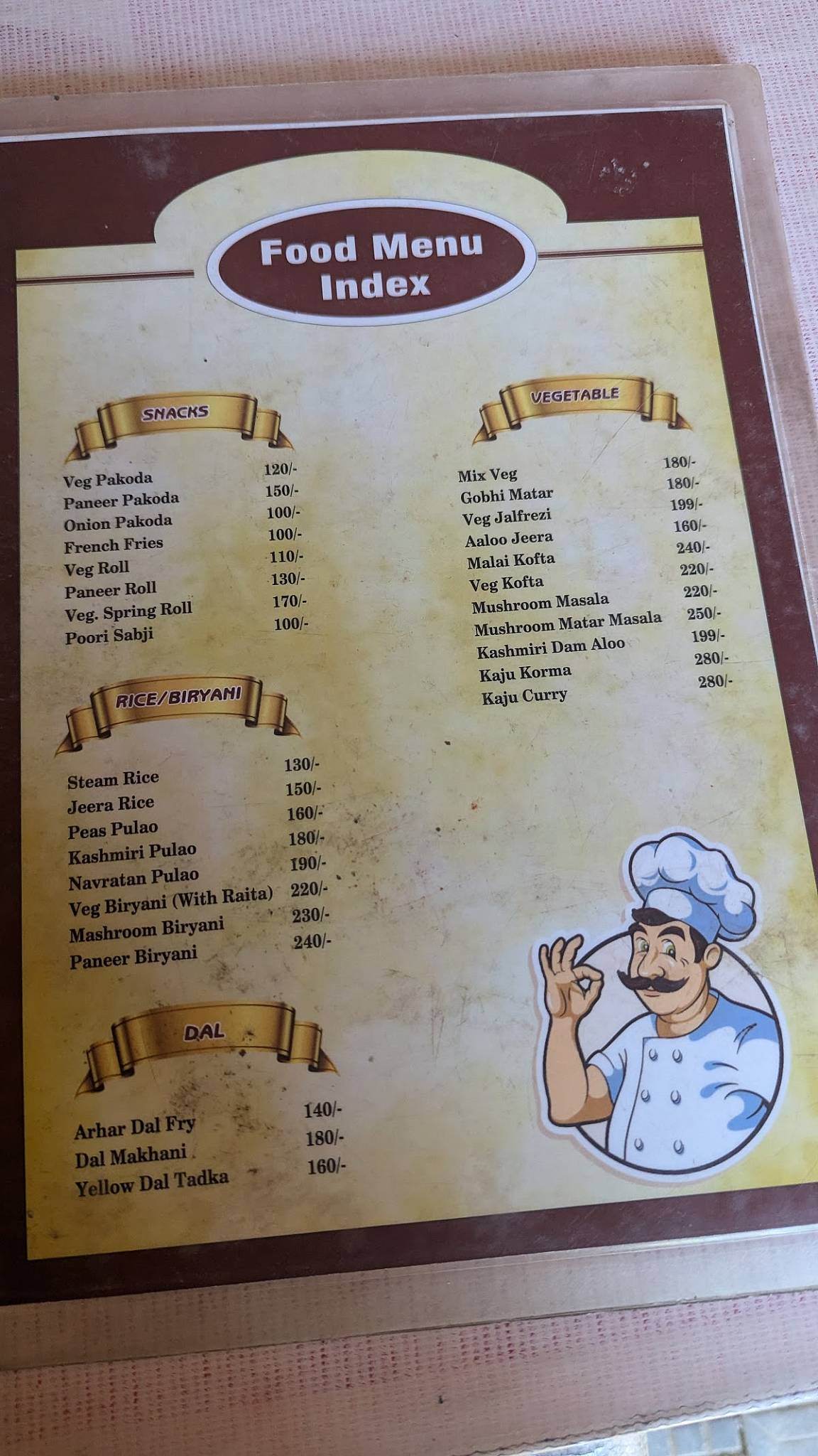 Menu at Kothi Roti Restaurant, Jhusi