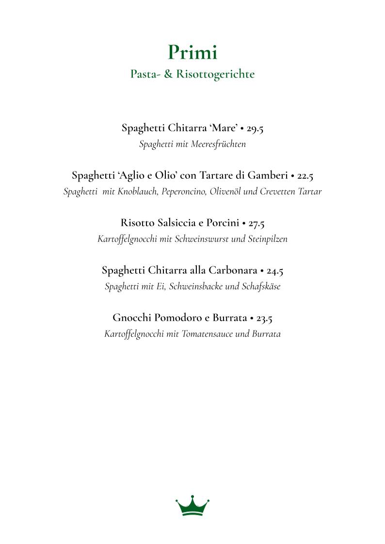 Menu di Krone 
