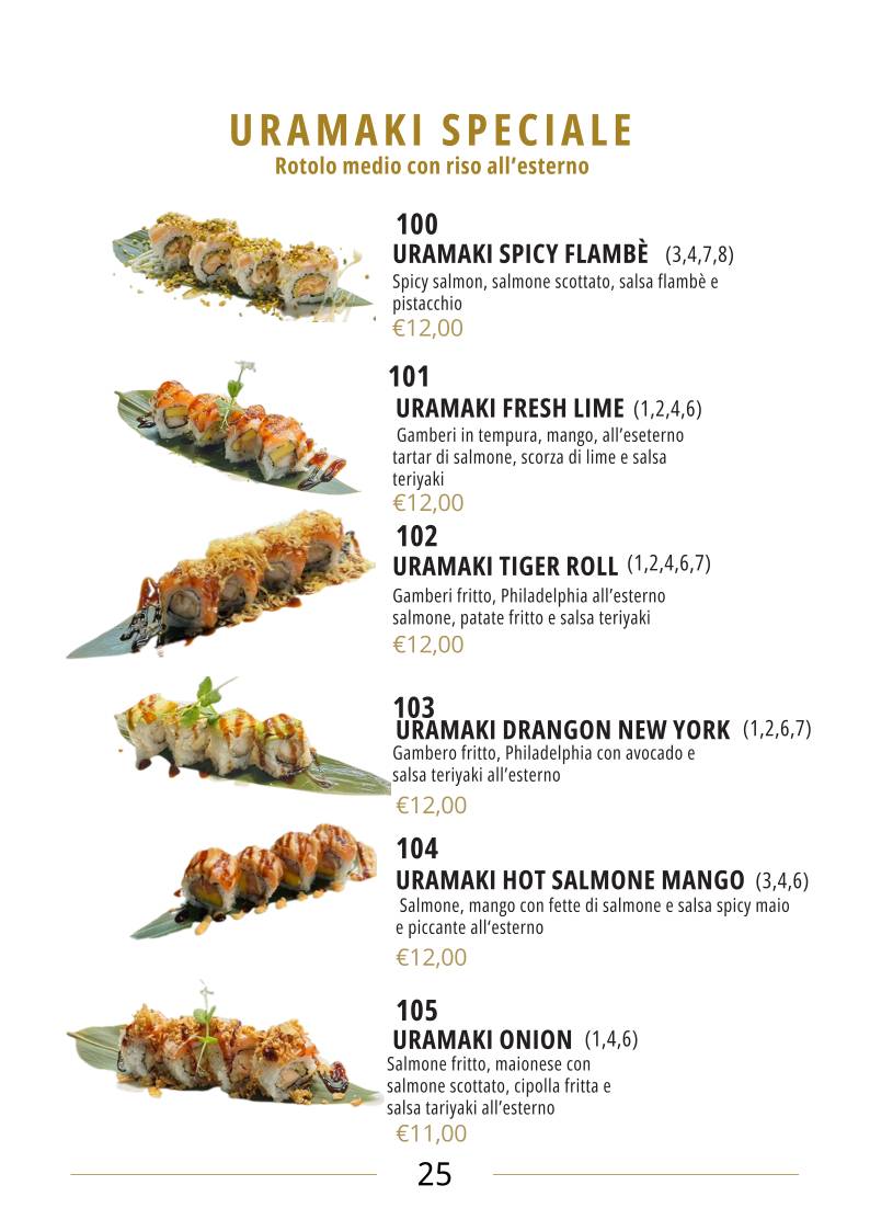 Menu di Kujira Sushi Restaurant 