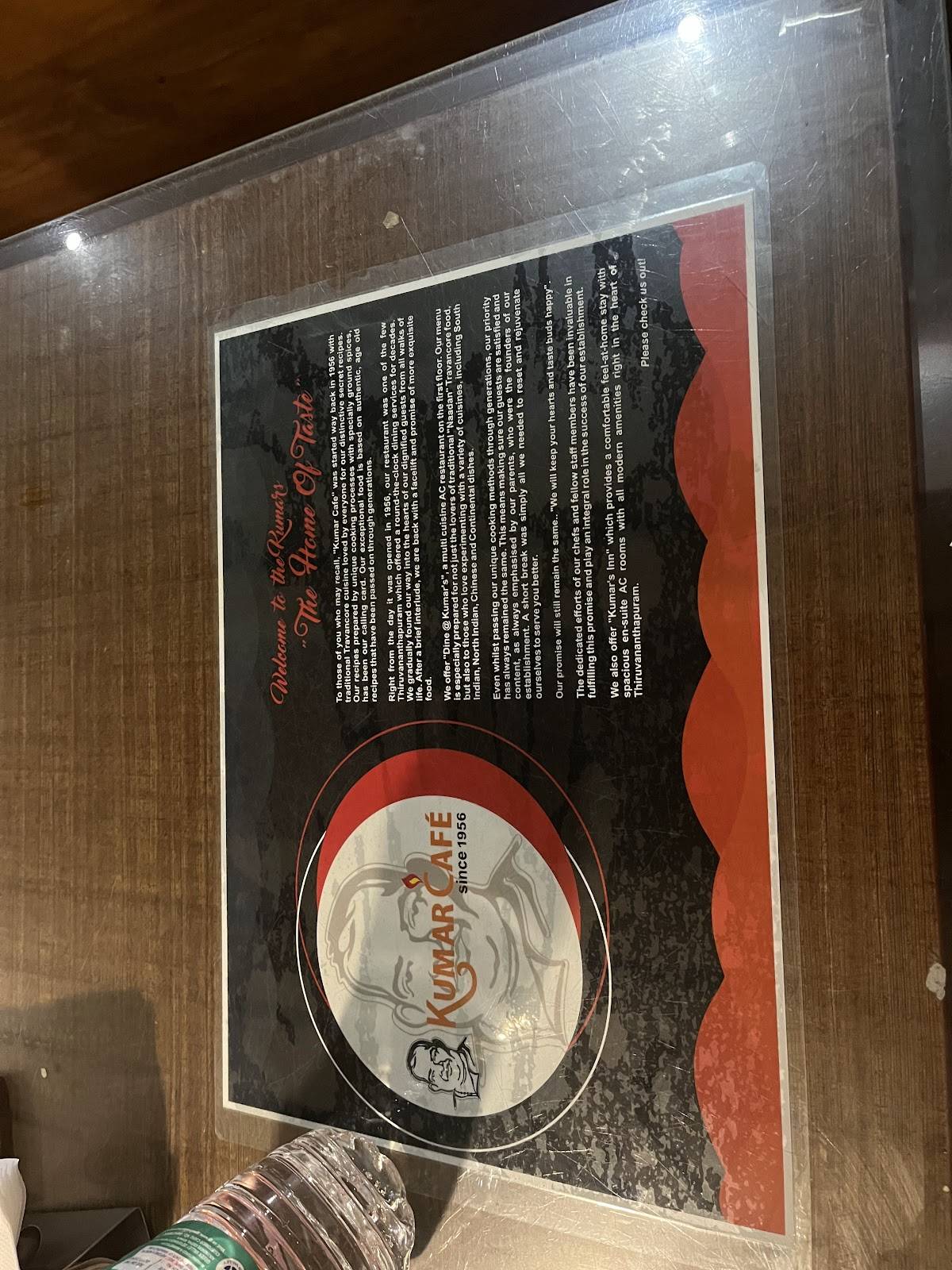 Kumar Cafe menu