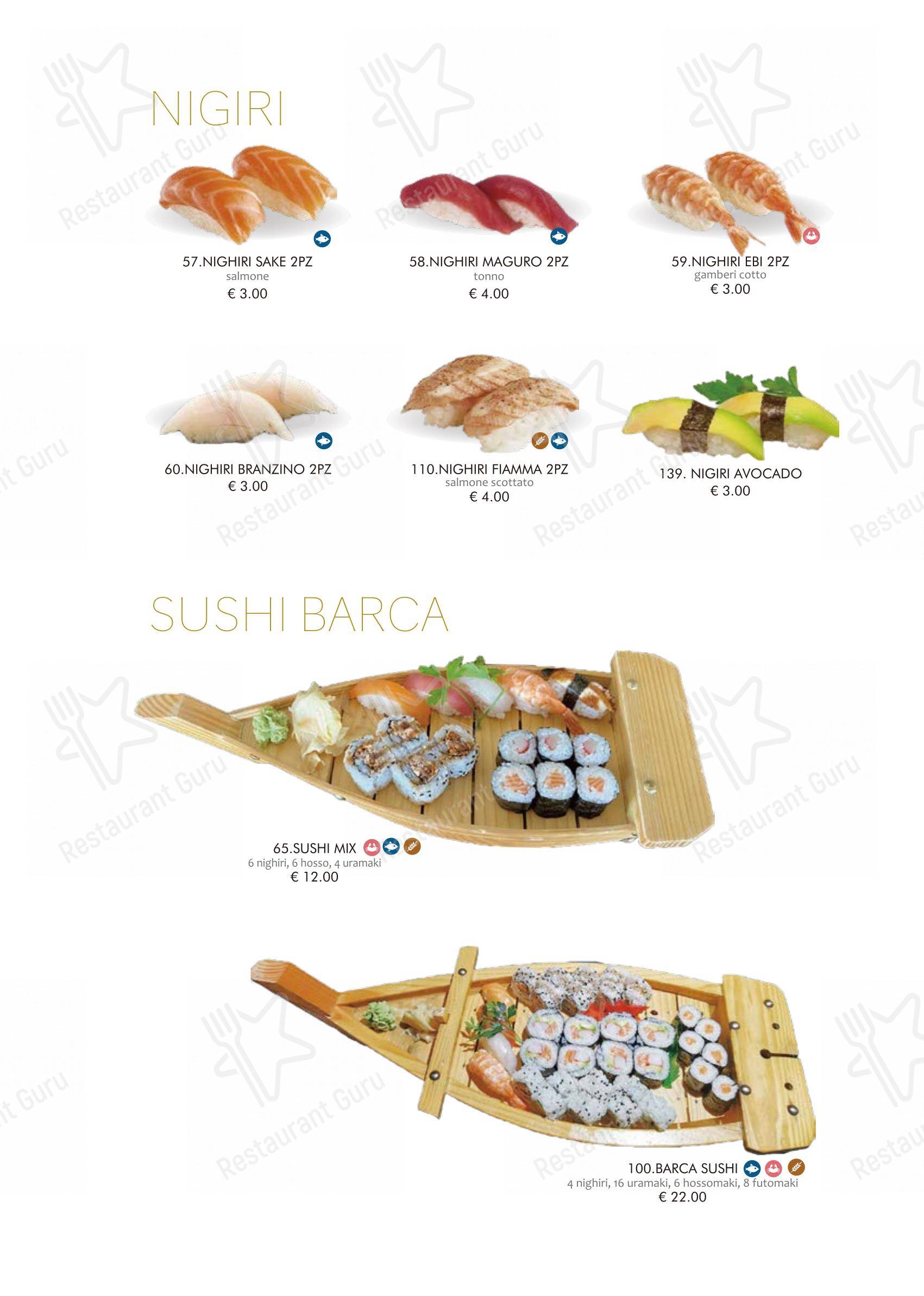 Menu bar per Kurama Restaurant ristorante
