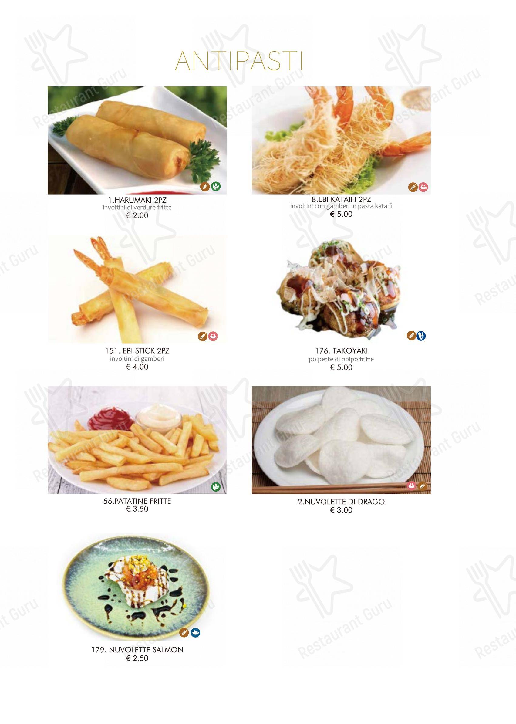 Основное меню per Kurama Restaurant in Basiglio