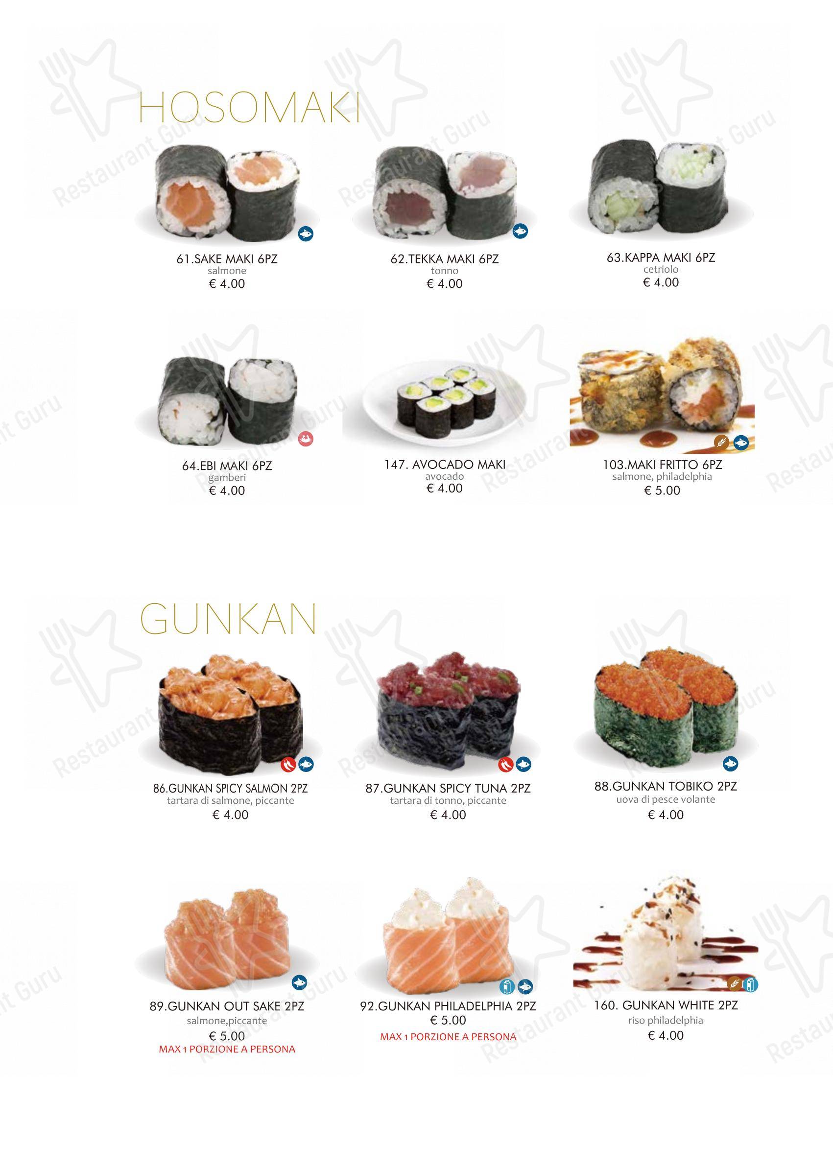 Menu di Kurama Restaurant - Menu bar