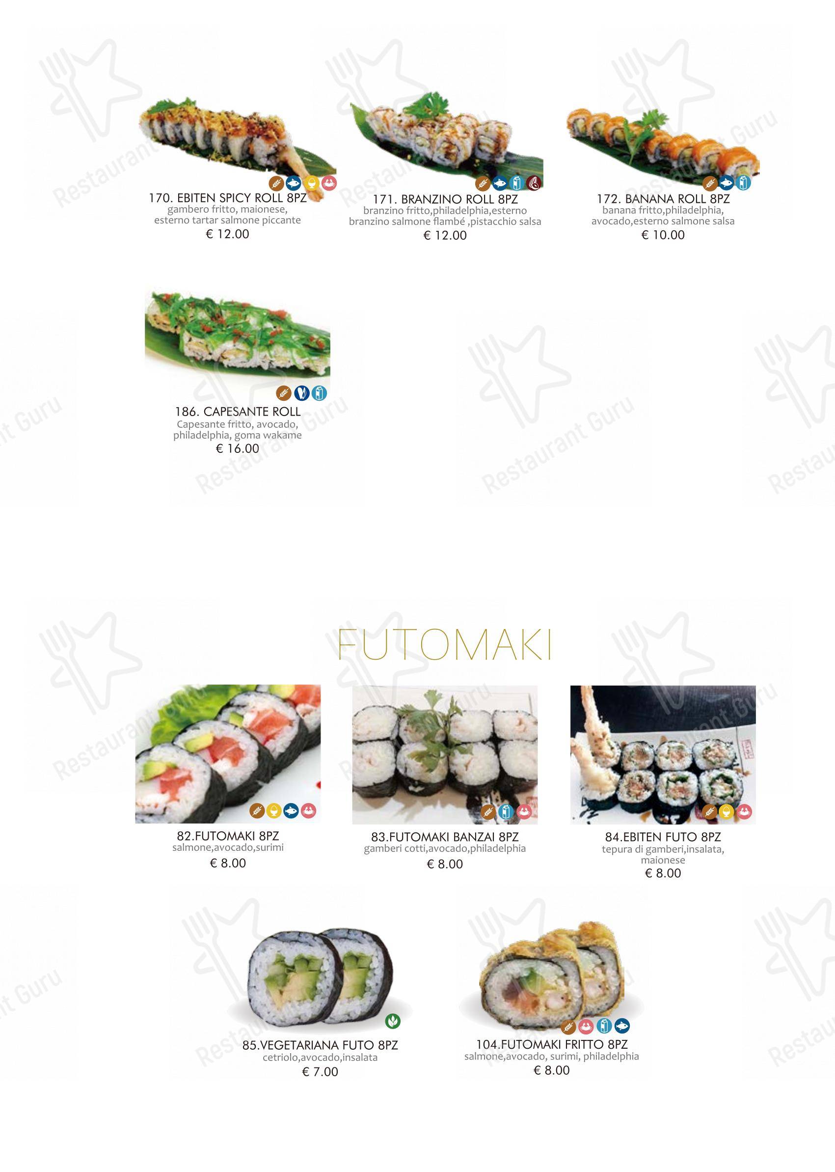 Основное меню per Kurama Restaurant ristorante