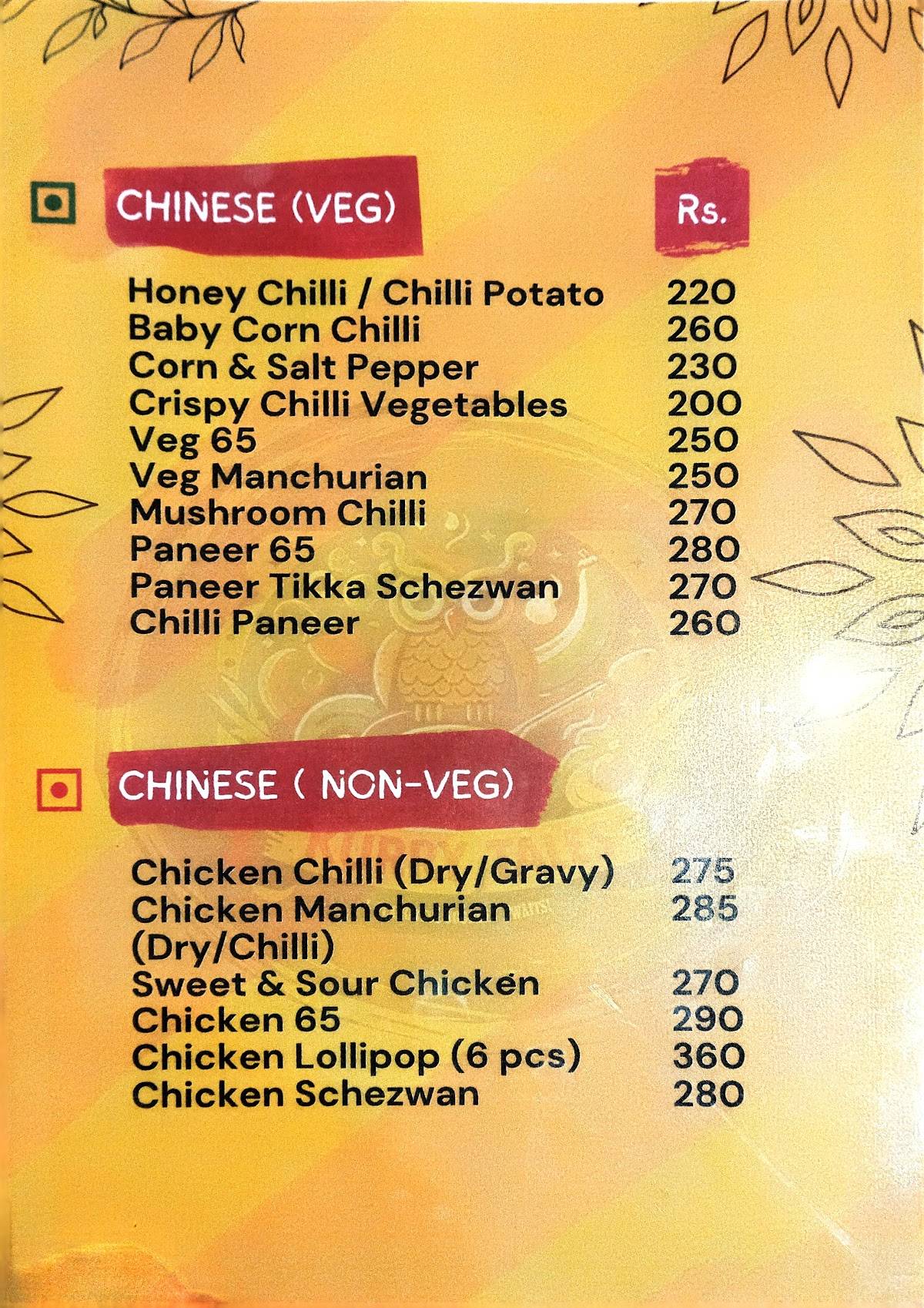 Kurry Tales menu