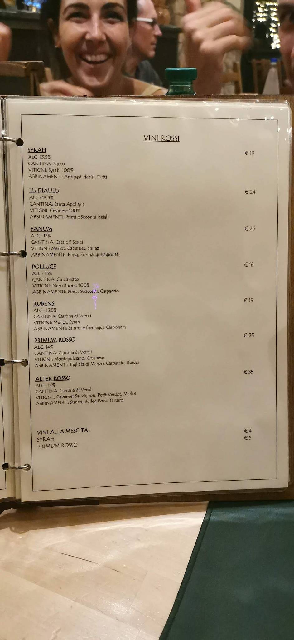 Menu di L'Albero Cocciuto 