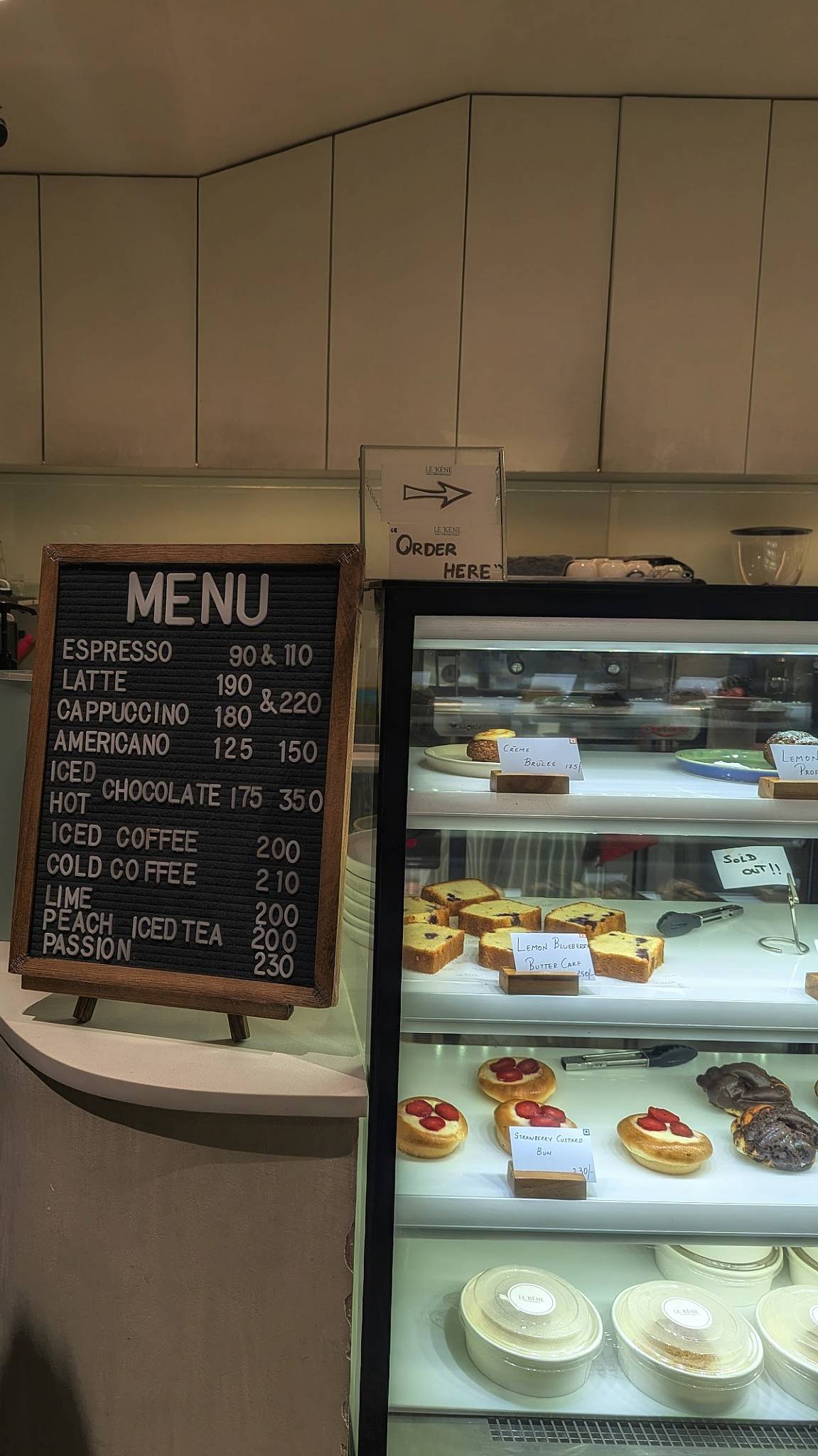 LE KENE menu