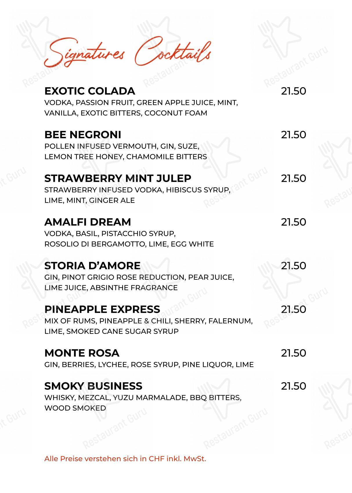 Основное меню per LEO Restaurant & Bar in Zurigo