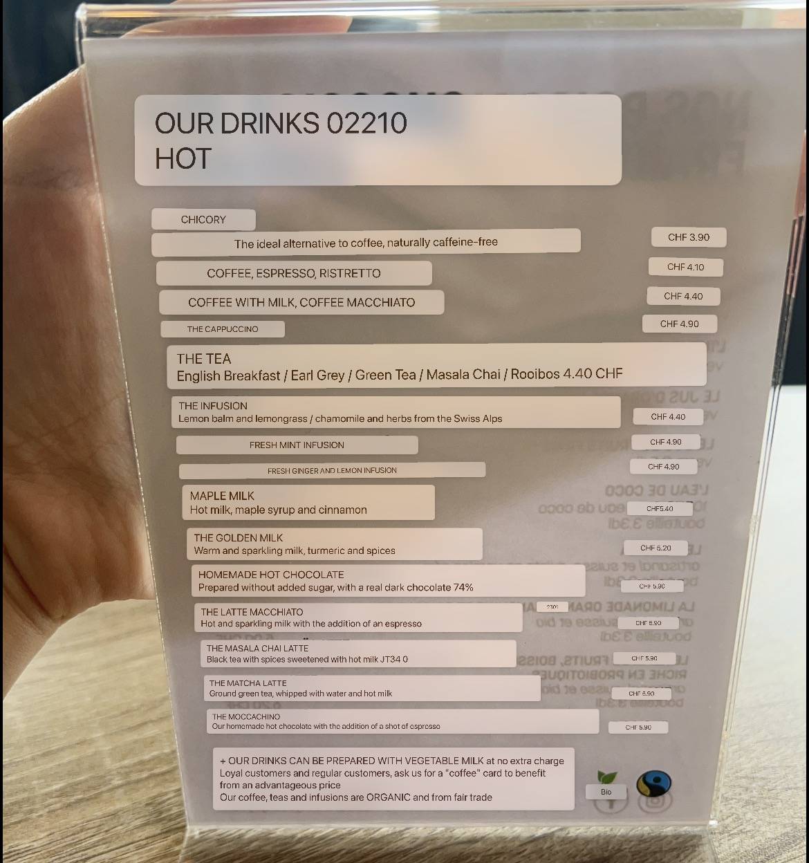 Menu di L'Echo 