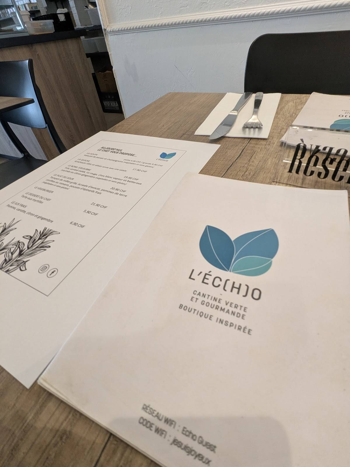 Menu di L'Echo 