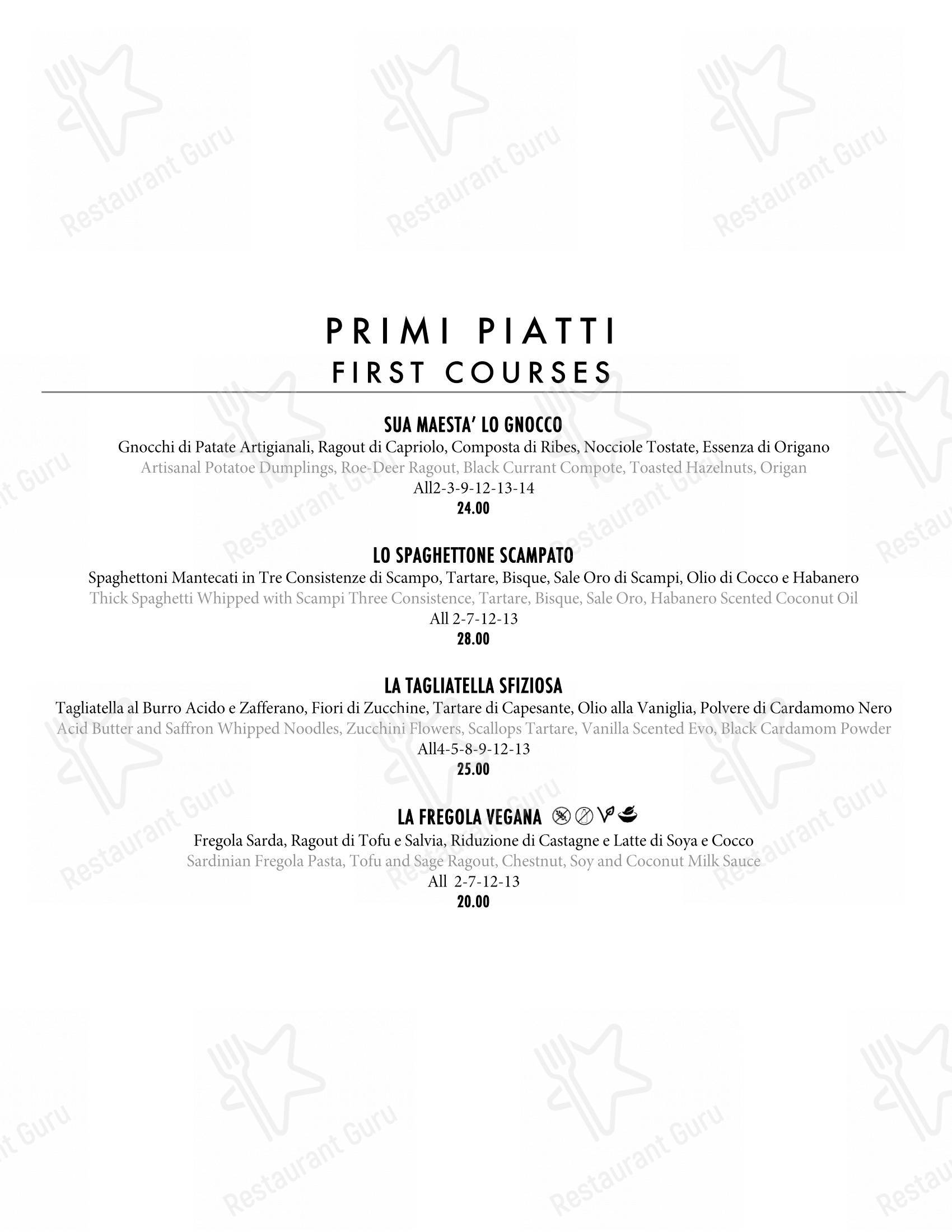 Menu di L'Evangelista Ristorante & Enoteca - Menu