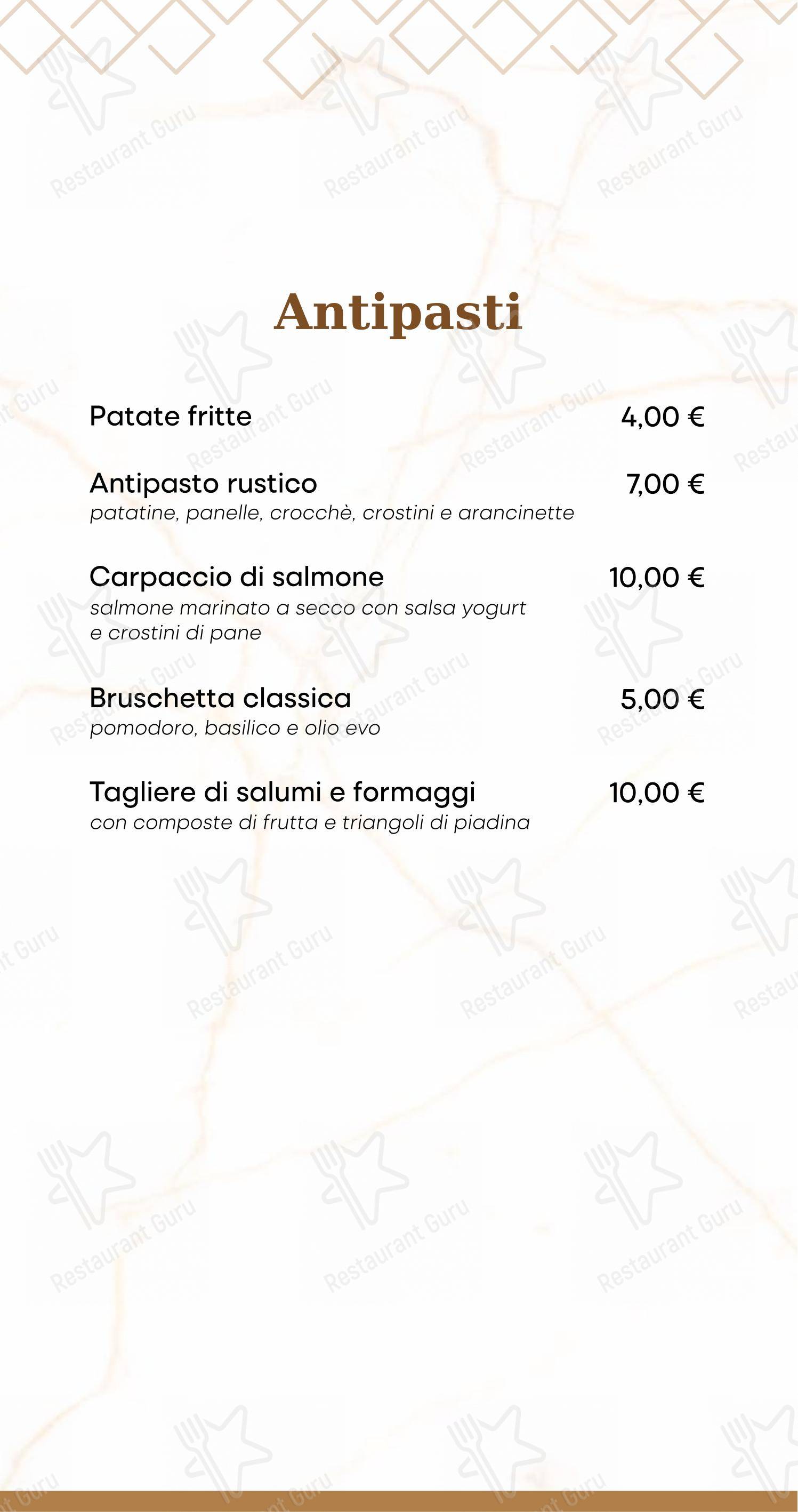 Menu per LIBERTY - Bar - Gastronomia - Pizzeria - Pasticceria in Bagheria