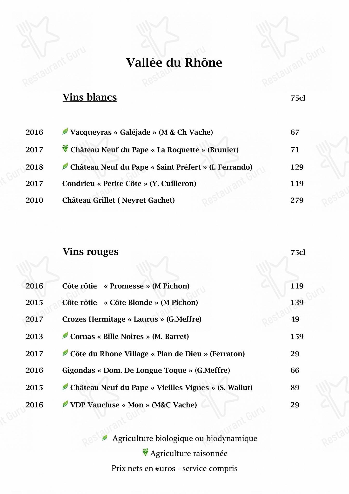 L'Opidom dans Fondettes - Dinner Menu