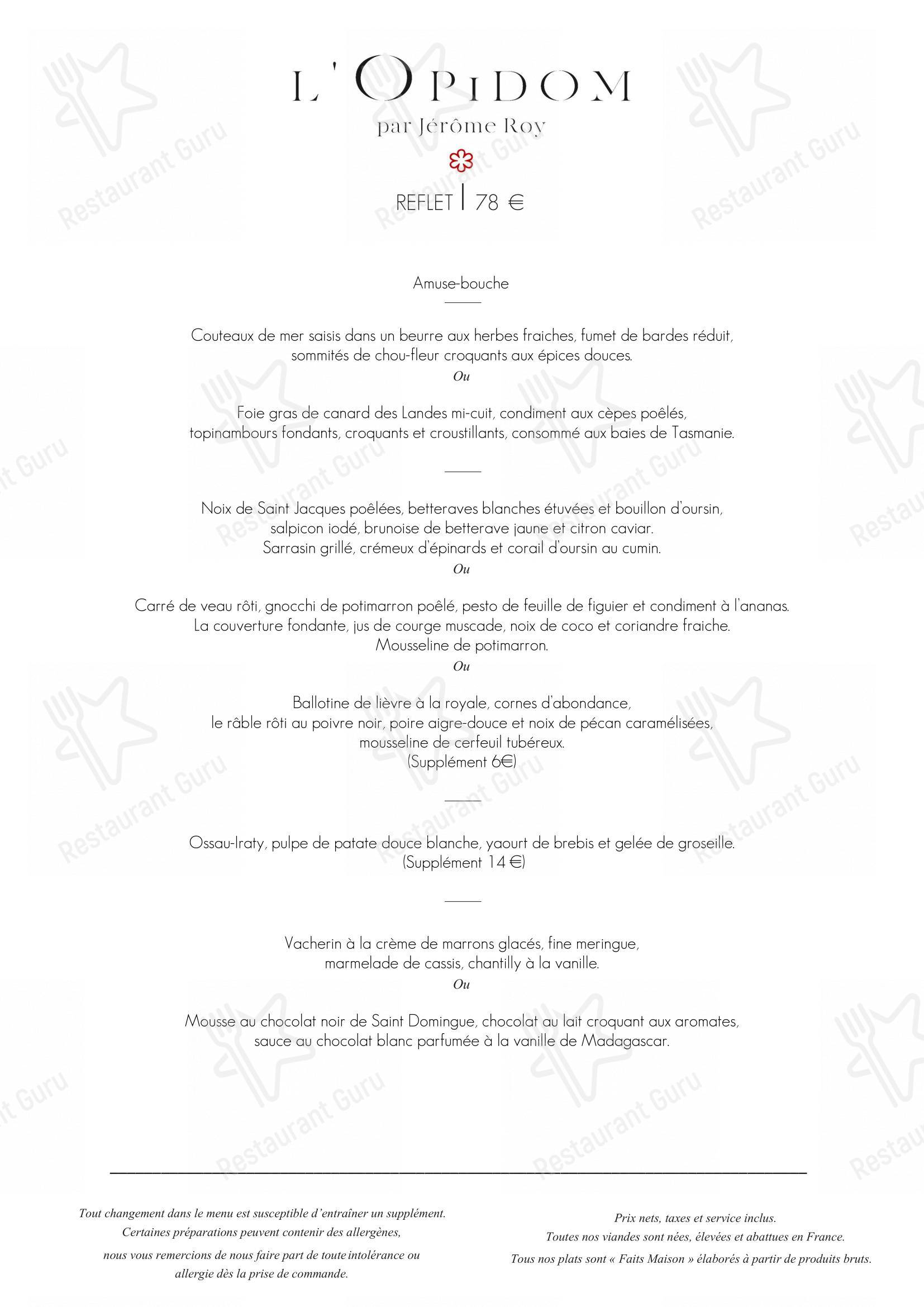 L'Opidom dans Fondettes - Menu bar