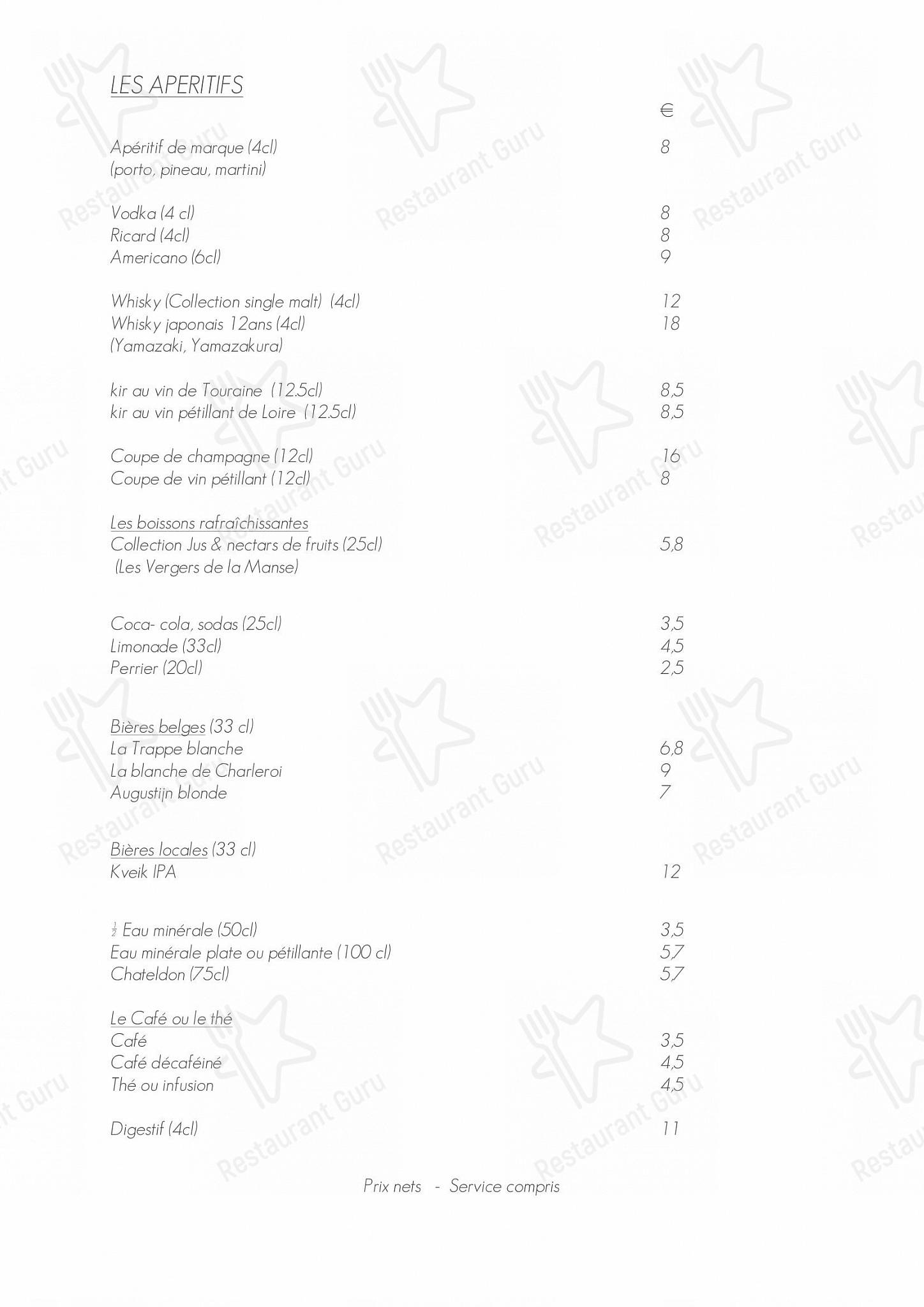 L'Opidom dans Fondettes - Dinner Menu