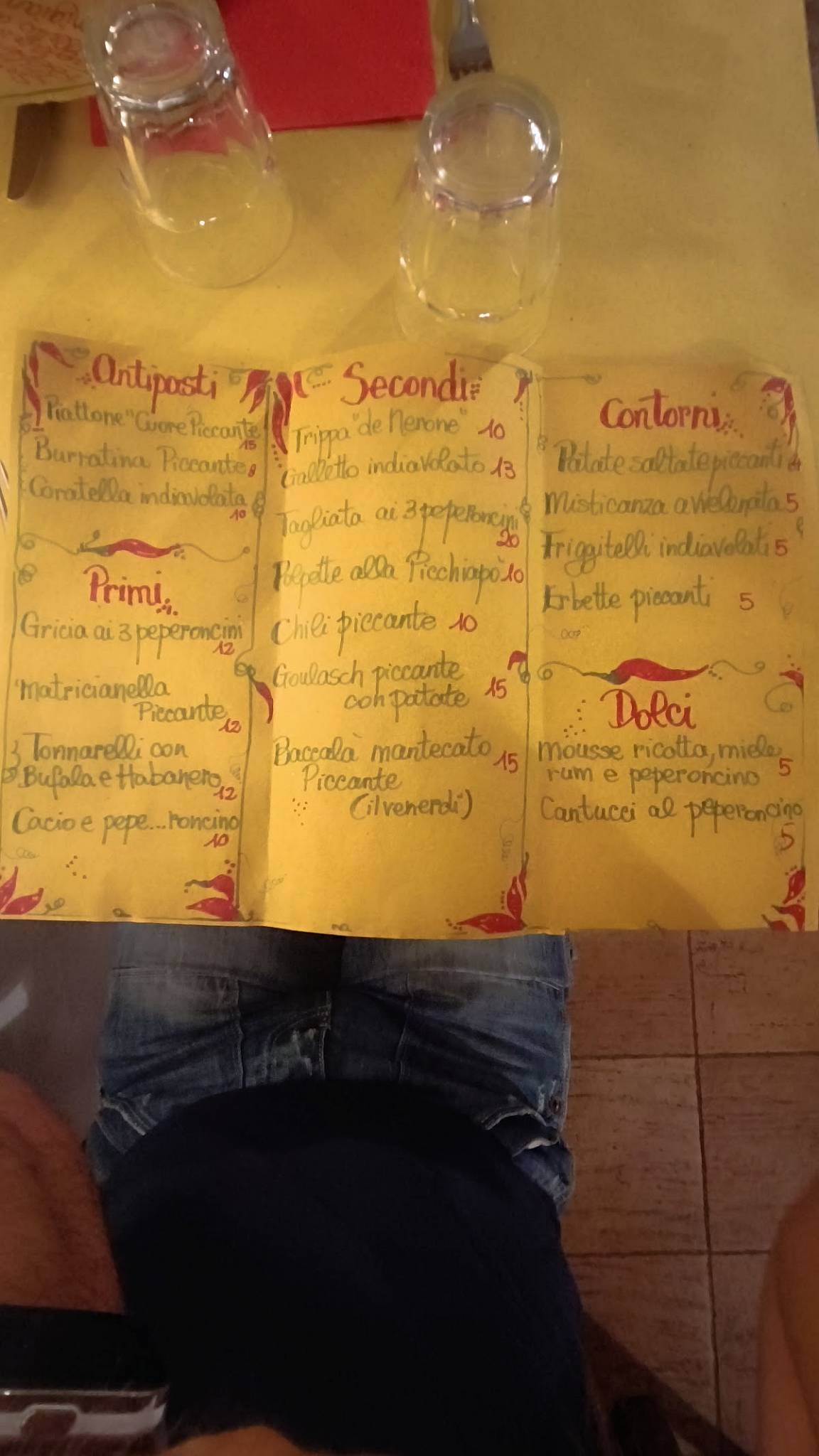 Menu di L'Osteria delle Tre Sorelle 