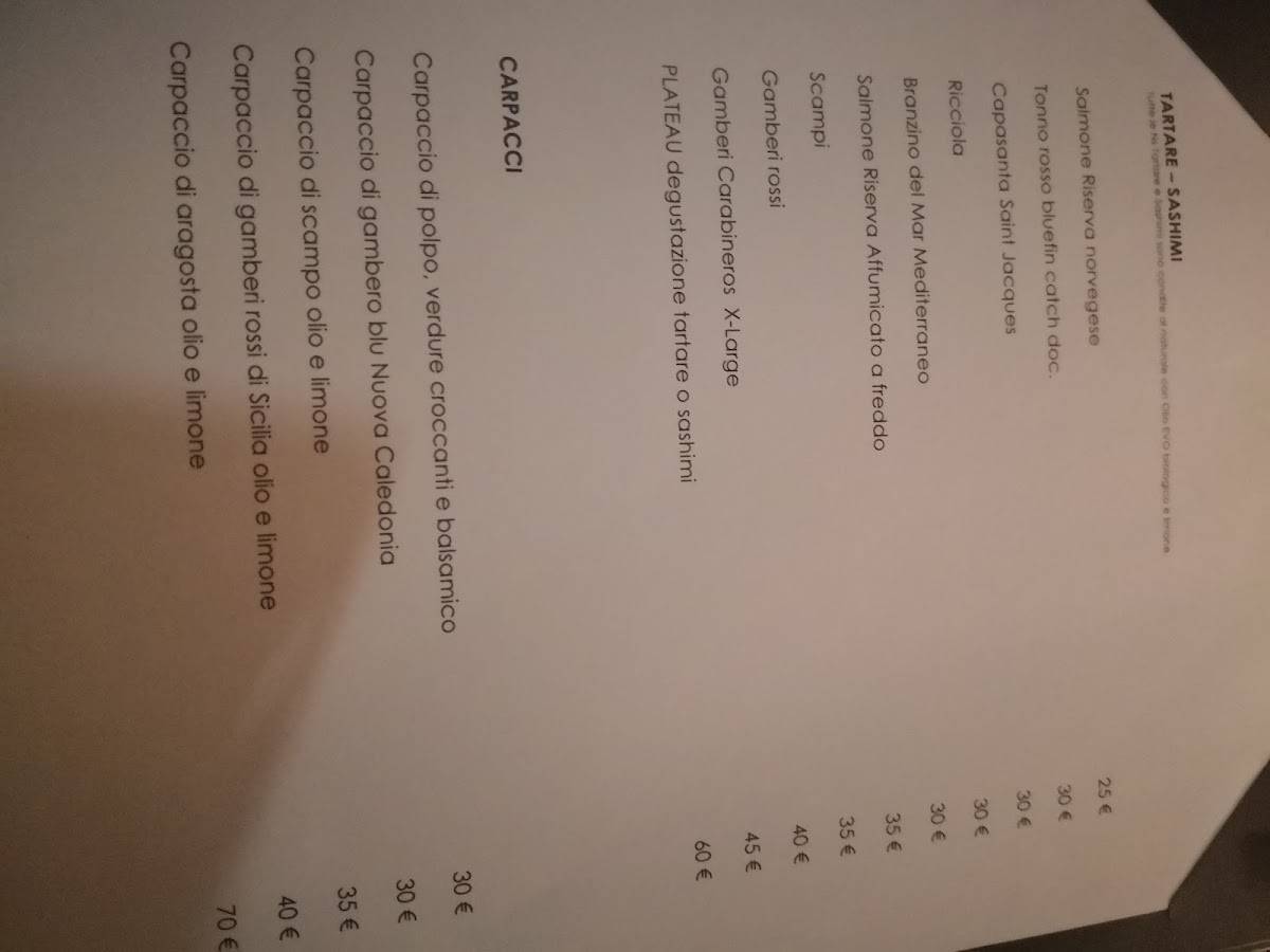 Menu di La Bullona 
