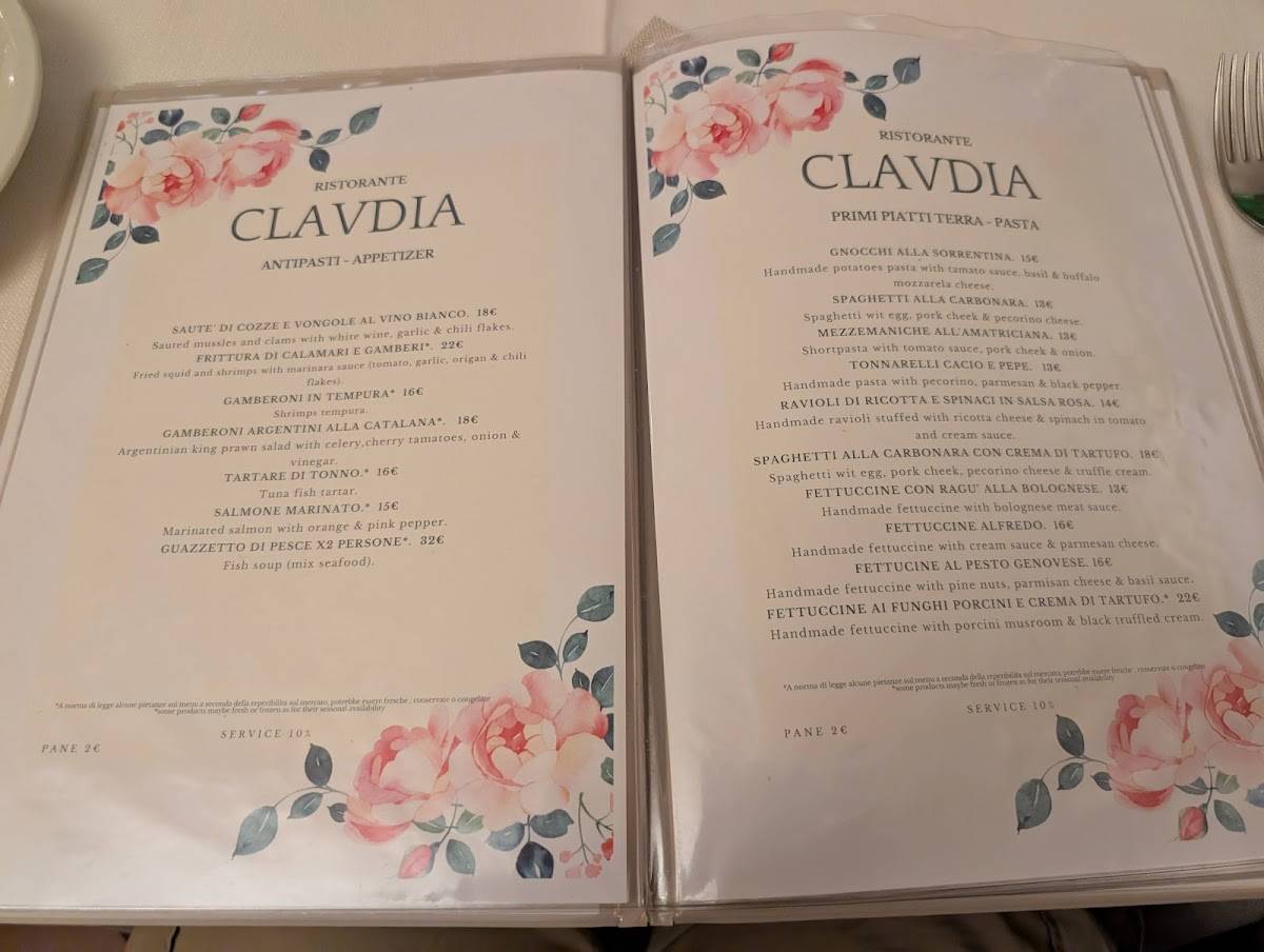 Menu di La Corte Dei Leoni 